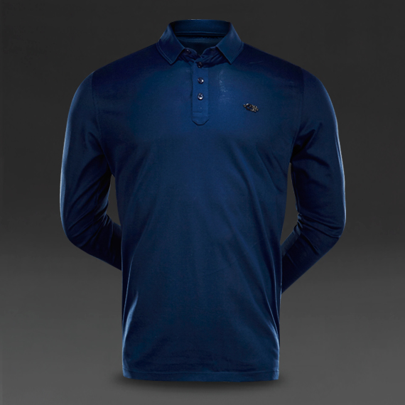 Cruyff Arjan L-S Plain Pique Polo Navy for Men